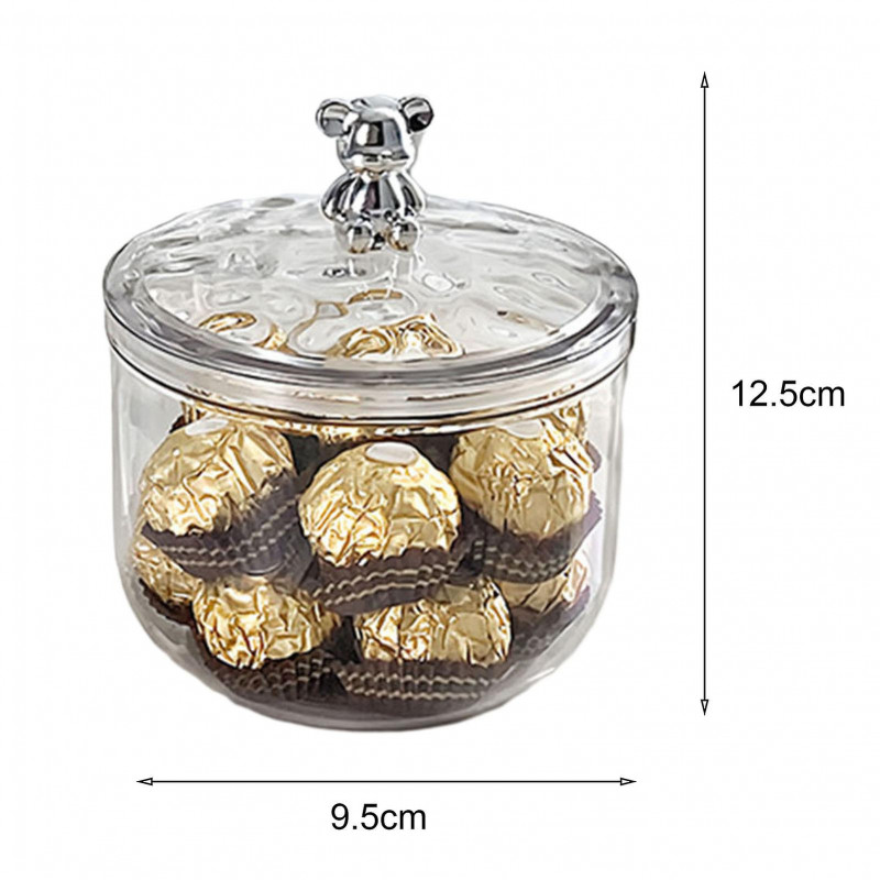 900/1400ML Clear Sealed Jar with Bear Handle Airtight Lid Large Capacity Multi-functional Dry Goods Nuts Grain [...]