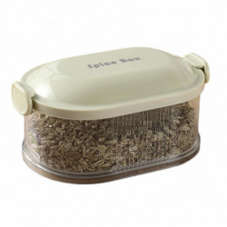 Single Dual Layer Stackable Seasoning Box Strong Seal Watertight Space-Saving Spice Jar Stackable Food Sealing Box [...]