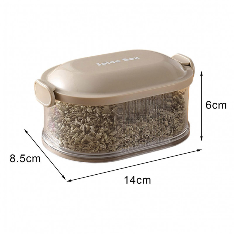 Single Dual Layer Stackable Seasoning Box Strong Seal Watertight Space-Saving Spice Jar Stackable Food Sealing Box [...]
