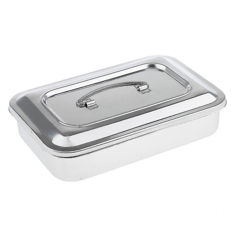 Stainless Steel Container Organizer Box Instrument Tray To Storage Box With Lid Tools Cans - 9 Inch