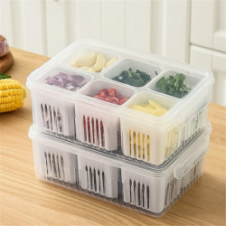 6-grid Onion Ginger Chili Seasoning Storage Box Fresh Keeping Containers 6-grid Onion Ginger Chili Seasoning Storage Box Fresh Keeping Containers