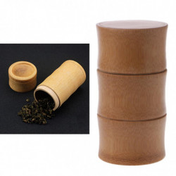 Natural Bamboo Tube Tea Box Airtight Small Container Spice Storage Jar With Lid Natural Bamboo Tube Tea Box Airtight Small Container Spice Storage Jar With Lid