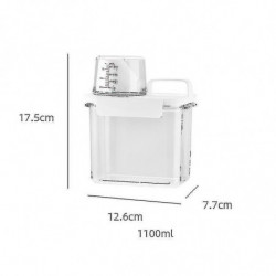 1-2l Boîte de rangement de poudre à lessive Seau en plastique avec couvercle Organisateur à la maison Réservoir à [...]