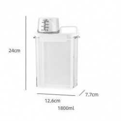 1-2l Boîte de rangement de poudre à lessive Seau en plastique avec couvercle Organisateur à la maison Réservoir à [...]