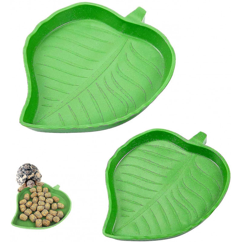 Reptile Food Water Bowlstortoise Food Water Bowl Dish Plate For Crawl Pet 2 Pack