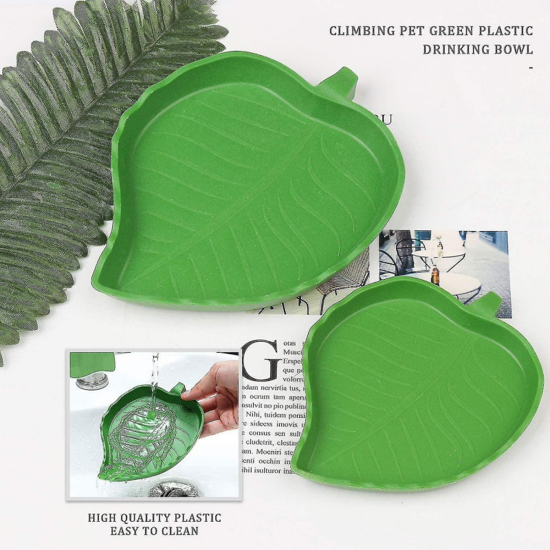 Reptile Food Water Bowlstortoise Food Water Bowl Dish Plate For Crawl Pet 2 Pack