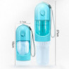 2 In 1 Portable Pet Water Bottle Dog Cat Food Plastic Bottle Sliding Design Save Space 220ml