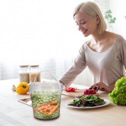 4pcs Transparent Storage Bucket Ice Cream Food Bucket Storage Tank with Lid 4pcs Transparent Storage Bucket Ice Cream Food Bucket Storage Tank with Lid