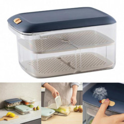 Couvercles en plastique de stockage Bpa Sans fuite Récipient alimentaire Bleu clair C Couvercles en plastique de stockage Bpa Sans fuite Récipient alimentaire Bleu clair C