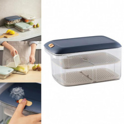 Couvercles en plastique de stockage Bpa Sans fuite Récipient alimentaire Bleu clair C Couvercles en plastique de stockage Bpa Sans fuite Récipient alimentaire Bleu clair C