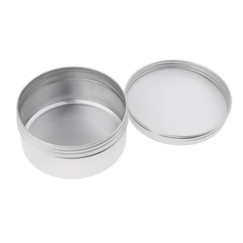6 Pieces Aluminium Lip Balm Empty Pot Jar Tin Container Box With Screw Lid