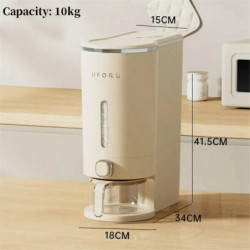 Sealed Rice Bucket Kitchen Rice Storage Box Moisture Proof Insect-Proof Flap Rice Bucket with Cup 5