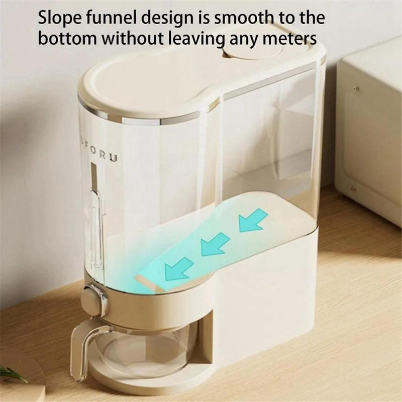 Sealed Rice Bucket Kitchen Rice Storage Box Moisture Proof Insect-Proof Flap Rice Bucket with Cup 5