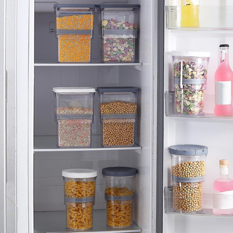 Farfi Storage Box Good Sealing Moisture Proof Transparent Visible Flour Sugar Candy Refrigerator Airtight Jar For [...]