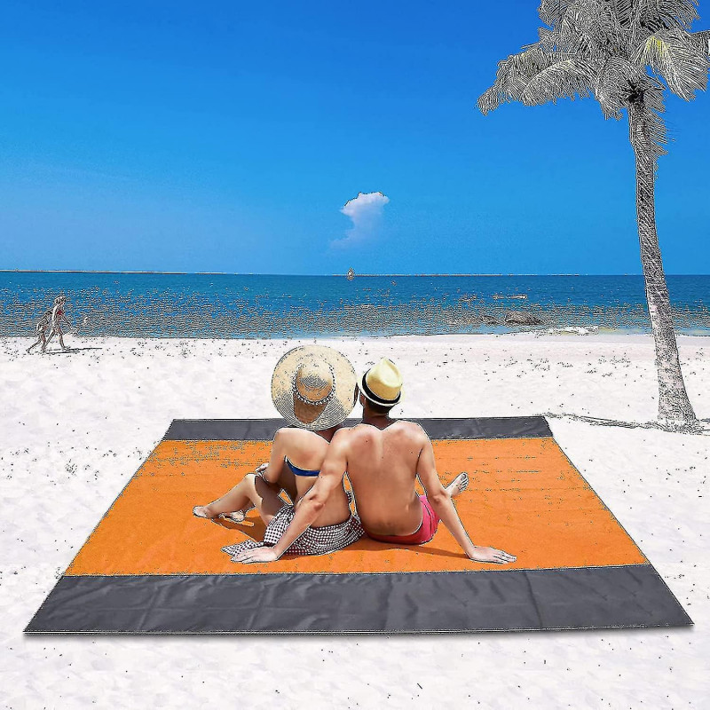 Starlight-beach Blanket, Waterproof Picnic Blanket 200 X 210 Cm, Anti-sand Beach Mat, 4 Windproof Fixing Corners, [...]