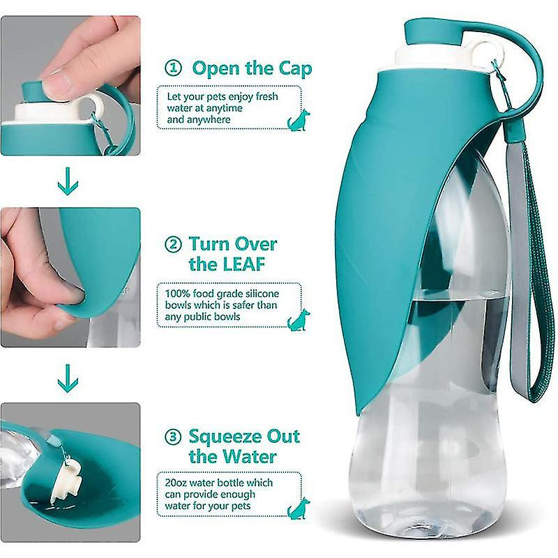 Yaju Pet Water Dispenser Feeder Container Portable With Drinking Cup1pcs,blue)