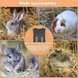 Yaju Open Design Feeder Storage Bag Hanging Feeder Guinea Pig Hay Feeding(1pcs,black Yaju Open Design Feeder Storage Bag Hanging Feeder Guinea Pig Hay Feeding(1pcs,black