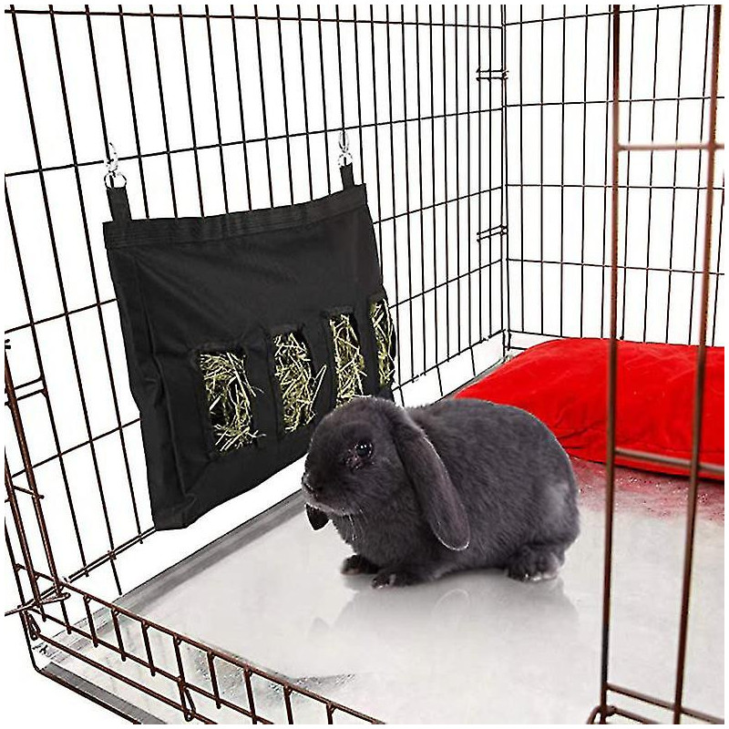Yaju Open Design Feeder Storage Bag Hanging Feeder Guinea Pig Hay Feeding(1pcs,black Yaju Open Design Feeder Storage Bag Hanging Feeder Guinea Pig Hay Feeding(1pcs,black