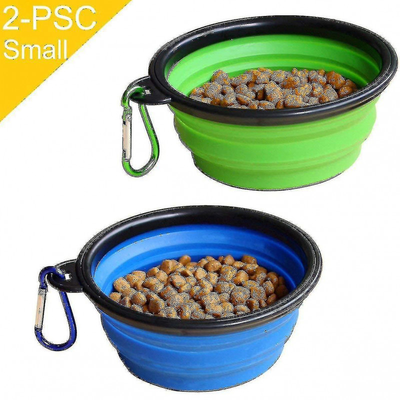 2 Pcs Collapcsble Dog Bowl 2 Pcs Collapcsble Dog Bowl