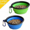2 Pcs Collapcsble Dog Bowl 2 Pcs Collapcsble Dog Bowl