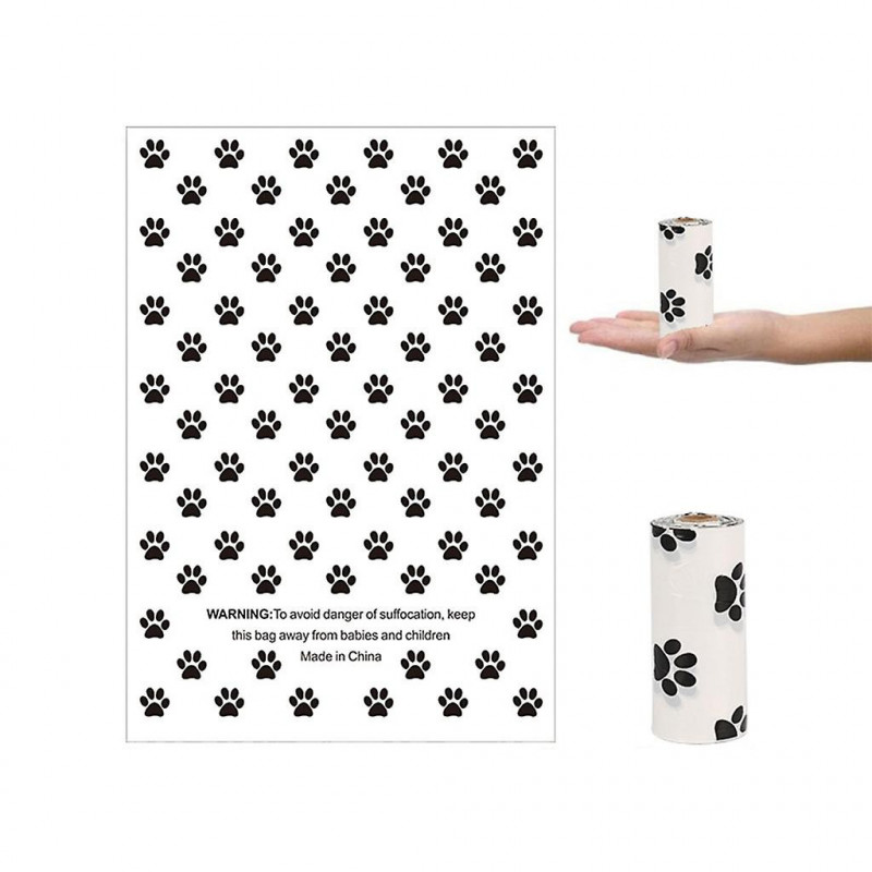 16 Rolls Eco-Friendly Dog Bag Outdoor Clean Garbage Bags Eco-Friendly No Odor