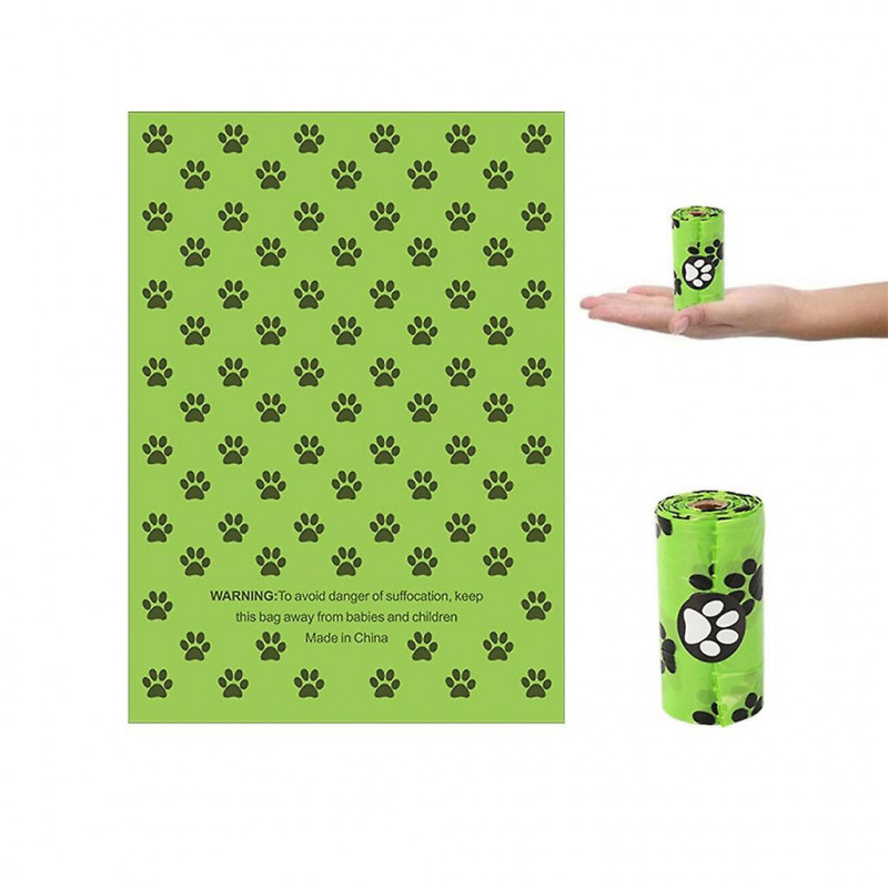 16 Rolls Eco-Friendly Dog Bag Outdoor Clean Garbage Bags Eco-Friendly No Odor