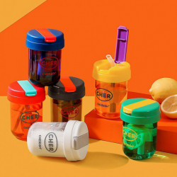 Small Capacity Portable Plastic Coffee Cup Red (Straw) 300ML Small Capacity Portable Plastic Coffee Cup Red (Straw) 300ML