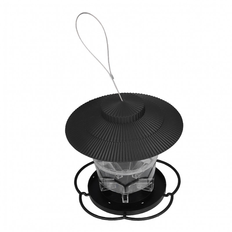 Bird Feeder 1L Portable Hanging Design Durable Transparent Container Easy Filling