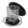 Bird Feeder 1L Portable Hanging Design Durable Transparent Container Easy Filling