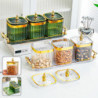 Simple Food Sealer Jar with Tray Moisture-proof Seasoning Box for Pea-Nuts Food