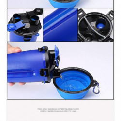 Dog Water Bottle Dog Bowls For Traveling Pet Food Container 2-in-1 With Collapsible Dog Bowls Dog Water Bottle Dog Bowls For Traveling Pet Food Container 2-in-1 With Collapsible Dog Bowls