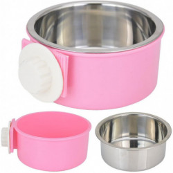 Stainless Steel Dog Cat Food Bowl Pet Feeder 2 In 1 Hanging Bowl Attach Cage Mount For Small Pets Stainless Steel Dog Cat Food Bowl Pet Feeder 2 In 1 Hanging Bowl Attach Cage Mount For Small Pets