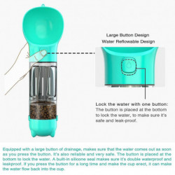 Portable Dog Water Bottle Pet Puppy Doggie Food Storage Box (BPA-Free,FDA Certified),with 300ML Wate Portable Dog Water Bottle Pet Puppy Doggie Food Storage Box (BPA-Free,FDA Certified),with 300ML Wate