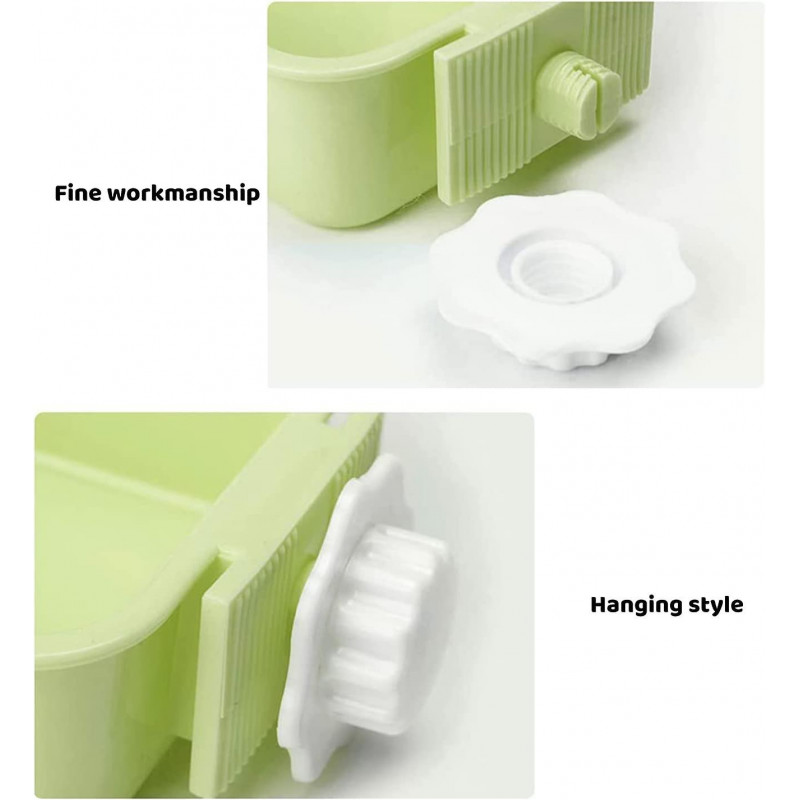 Pet Hanging Bowl For Lmell Crates, 2 In 1 Small Dog Bowl Puppy Bowl Removable Stainless Rabbit B Gift