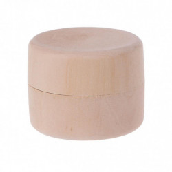 Small Round Wooden Storage Box With Lid Moisture Proof Sealing Organizer