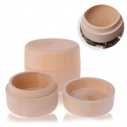 Small Round Wooden Storage Box With Lid Moisture Proof Sealing Organizer