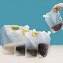 10 Pcs Grain Moisture-Proof Sealed Bag, Reusable Large-Capacity Grain Storage Bags, Stand Up Transparent Food [...]