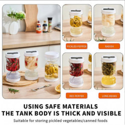 Pickle Jar Wet Dry Separation Olive Hourglass Jar Leakproof Airtight Food Containers Reusable Multipurpose Pickle [...]