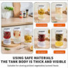 Pickle Jar Wet Dry Separation Olive Hourglass Jar Leakproof Airtight Food Containers Reusable Multipurpose Pickle [...]