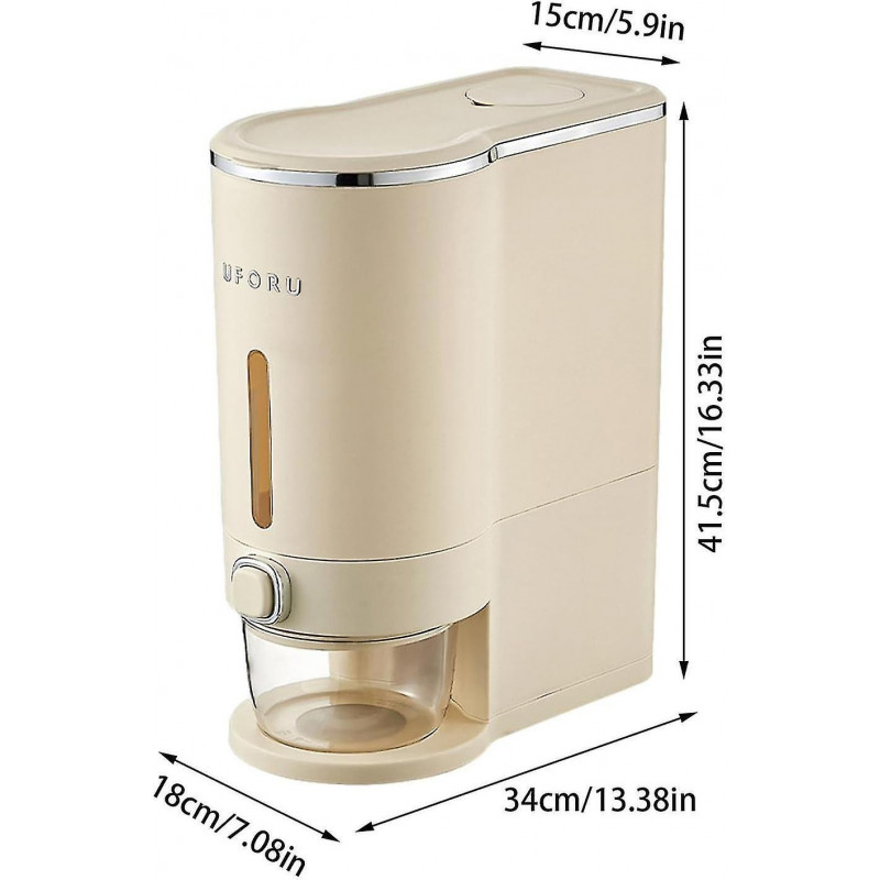 Dry Food Dispenser, Sealed Moisture Proof Rice Bucket, Sealed Rice Kitchen Bucketr, Large Sealed Grain Food [...]