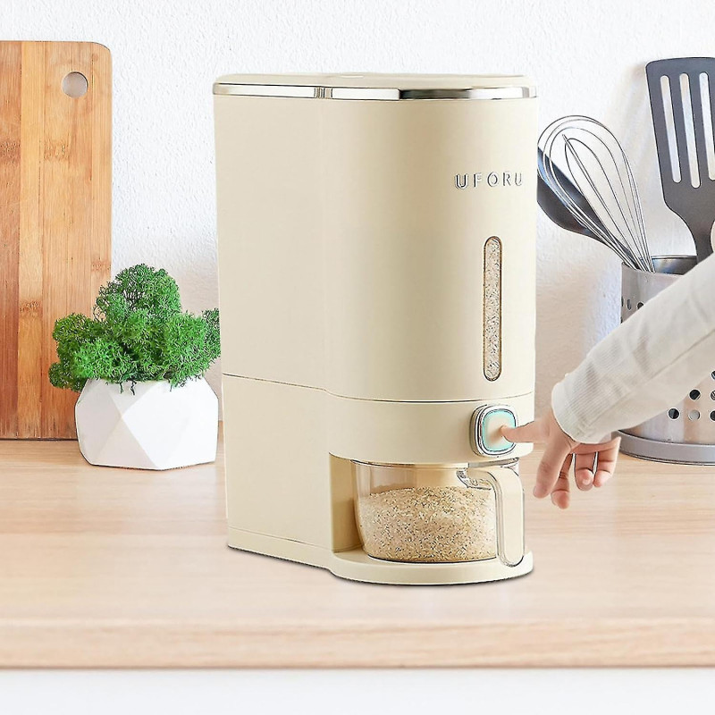 Dry Food Dispenser, Sealed Moisture Proof Rice Bucket, Sealed Rice Kitchen Bucketr, Large Sealed Grain Food [...]