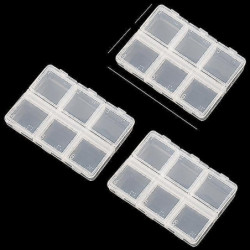 6 fentes x 3 pièces Bijoux réglables Boucle d’oreille Bac Conteneur Boîte de rangement 6 fentes x 3 pièces Bijoux réglables Boucle d’oreille Bac Conteneur Boîte de rangement