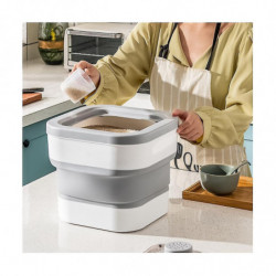 Folding Rice Bucket Household Simple Rice Box Rice Bucket Capacity Insect And Moisture Proof Sealed