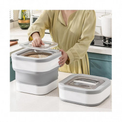 Folding Rice Bucket Household Simple Rice Box Rice Bucket Capacity Insect And Moisture Proof Sealed