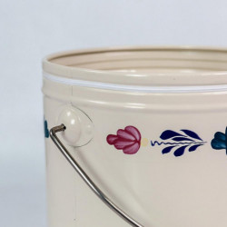 Round Flower Type Biscuits Can Metal Home Rice Et Laundry Pets Food Box Jar B