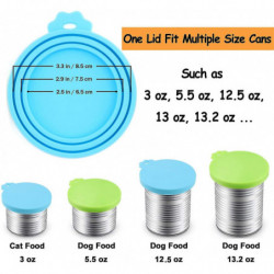 Pet Food Silicone Lid For Dog And Cat Food, 2 Pack Universal Size Food Jar Lid Pet Food Silicone Lid For Dog And Cat Food, 2 Pack Universal Size Food Jar Lid