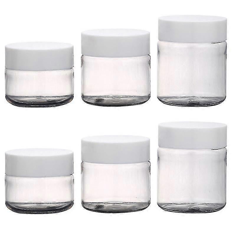 6pcs Portable for home use Plastic Cosmetics Jars