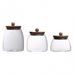 3pcs Kitchen Food Storage Moisture-proof Storage Jars 3pcs Kitchen Food Storage Moisture-proof Storage Jars
