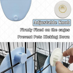 Rabbit Food Bowl Food Box Feed Box Automatic Feeder Overturned Trough 2 Pieces Blue Rabbit Food Bowl Food Box Feed Box Automatic Feeder Overturned Trough 2 Pieces Blue