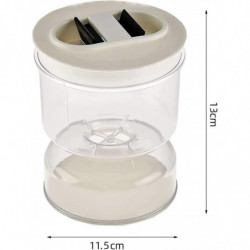 Pickle Olive Hourglass Jar - Airtight Food Container with Strainer Lid Pickle Olive Hourglass Jar - Airtight Food Container with Strainer Lid